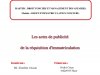 Les actes de publicité de l'a réquisition d'immatriculation