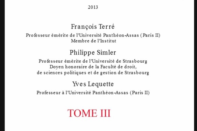 Ouvrage Droit civil  Les obligations  11 édition  2013 Tome 3